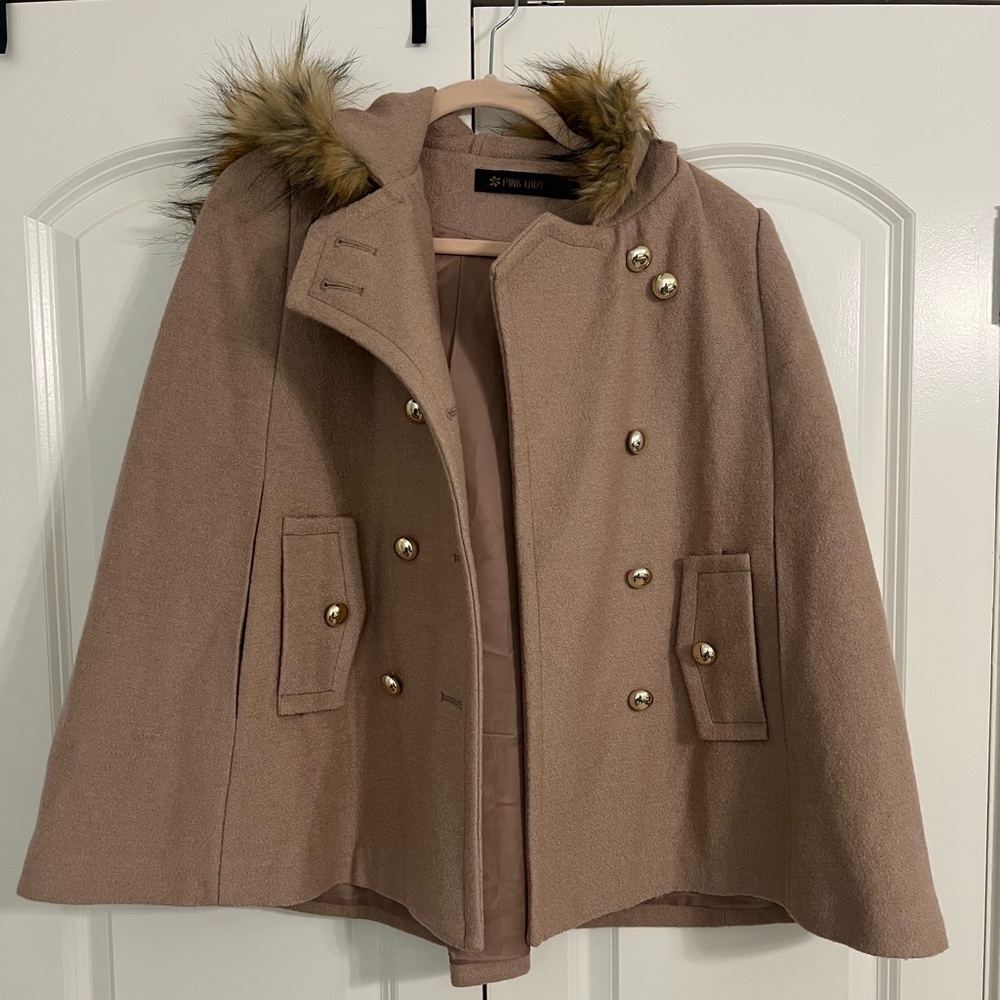 Pink Lady coat/cape. EUC. Worn once.